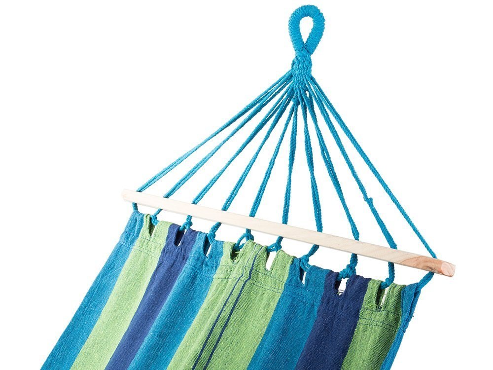 KLASYCZNY HAMAK W PASKI OGRODOWY WISZĄCY ZE STELAŻEM